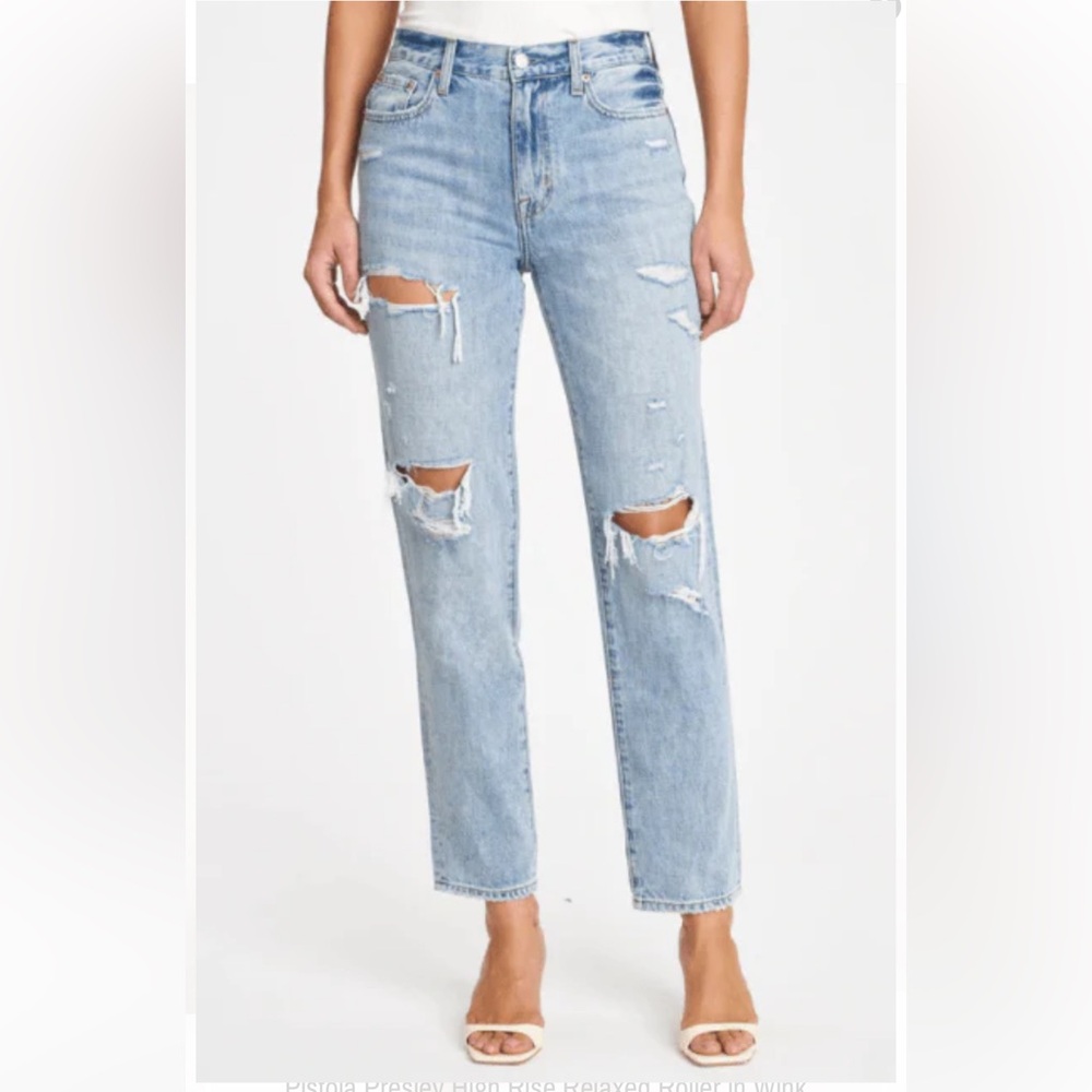 PISTOLA PRESLEY HIGH RISE RELAXED ROLLER IN WINK DISTRESSED
